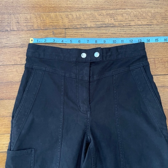 Aritzia Wilfred Free Utility Pants Black Modern High Rise Cropped Women's Sz 6 - Picture 3 of 10